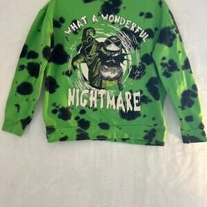 Disney Our Universe Nightmare‎ Before Christmas Tie Dye Sweatshirt Small Green